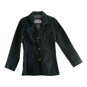 VINTAGE Suede Chore Jacket in Black